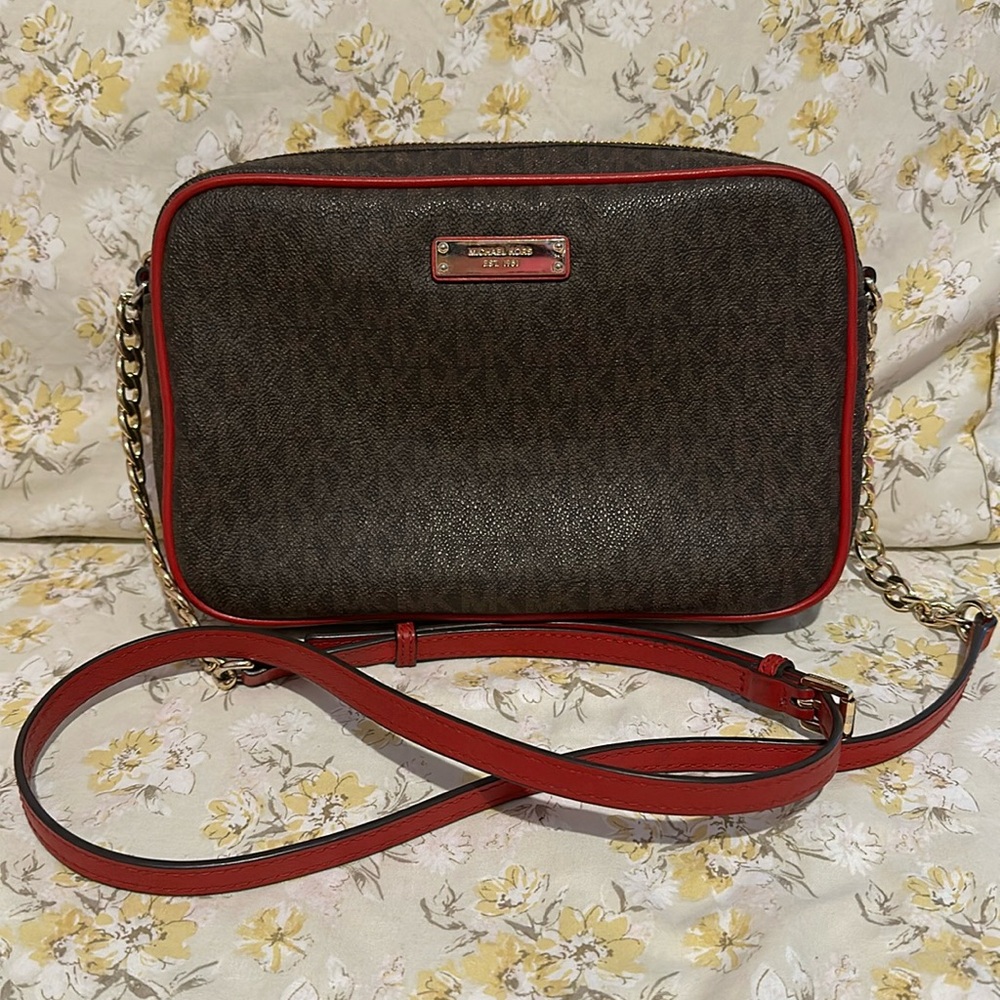 Michael Kors Ginny Leather Crossbody Bag